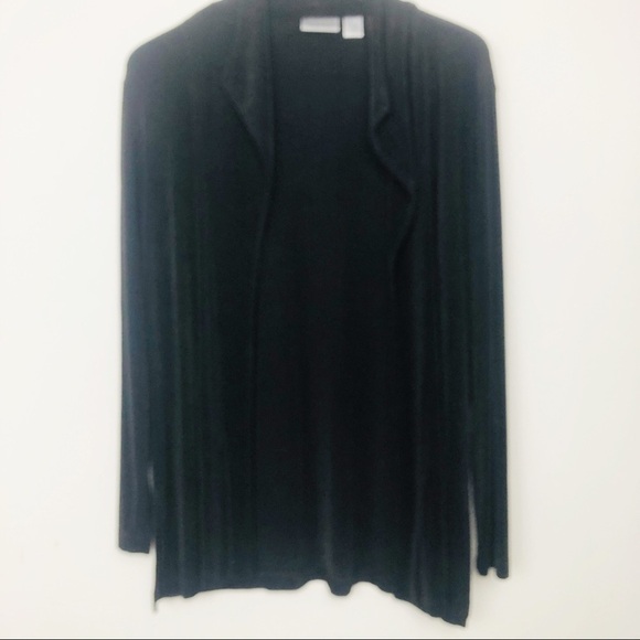 Chicos‎ women’s open front black cardigan size 2 - Picture 1 of 5